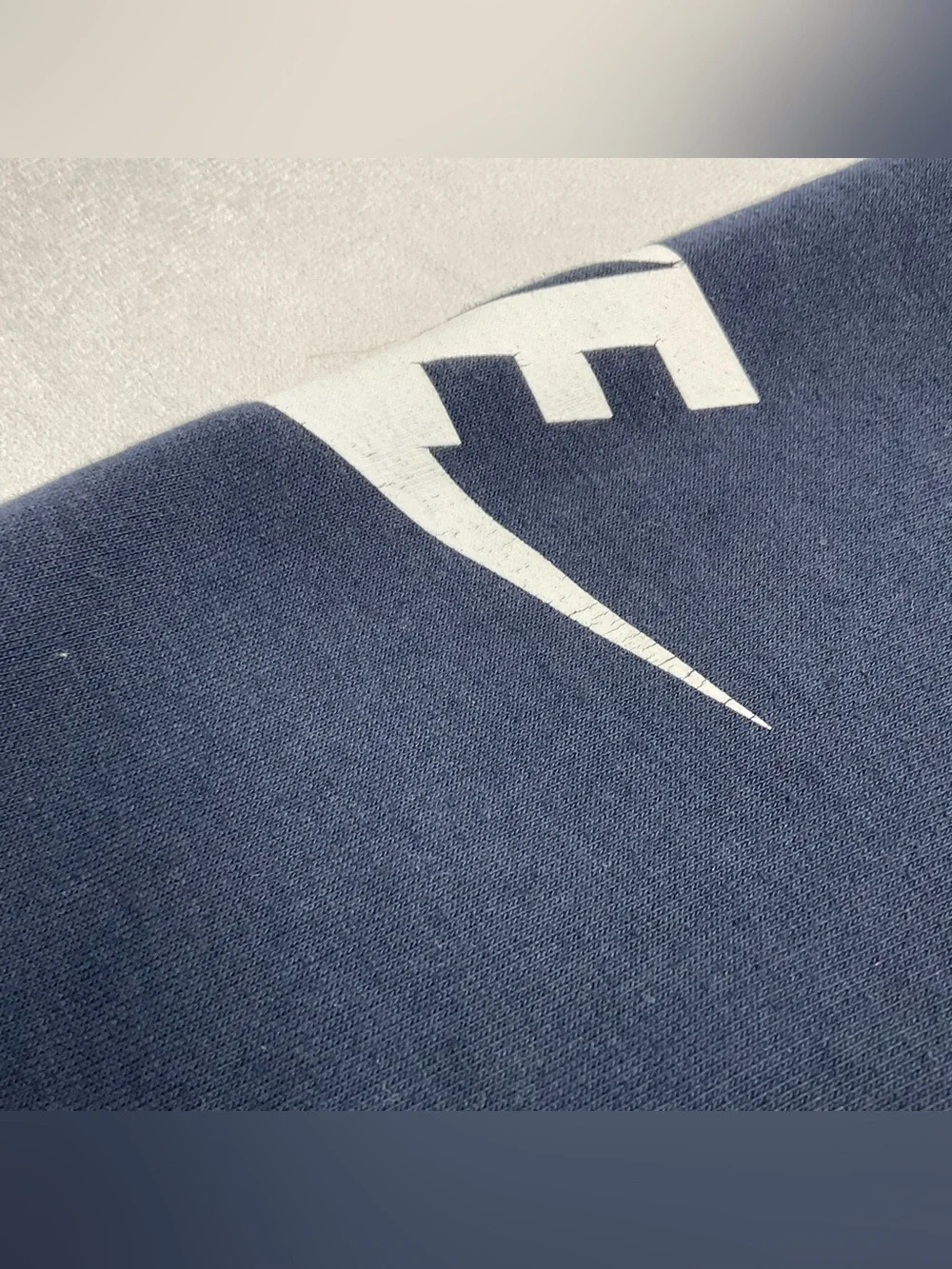 Nike Blue White French Terry Shorts Size 6/7 Elastic Waist